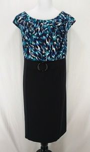 London Times Blue Black Sheath Decorative Belt